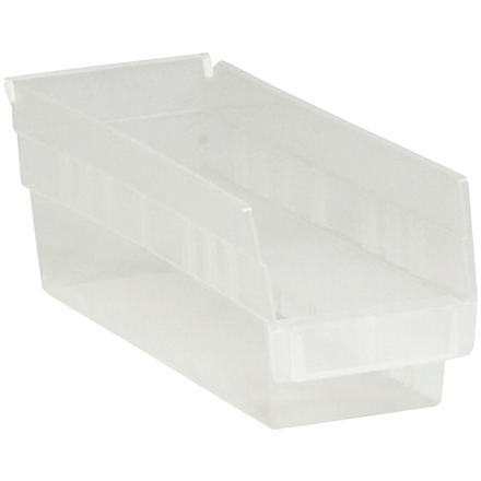 11 <span class='fraction'>5/8</span> x 4 <span class='fraction'>1/8</span> x 4" Clear Plastic Shelf Bin Boxes