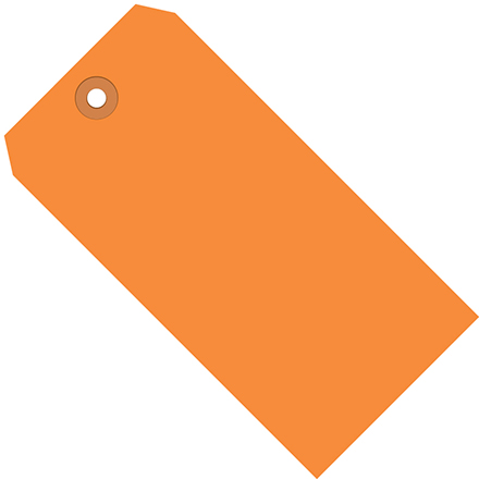 4 <span class='fraction'>1/4</span> x 2 <span class='fraction'>1/8</span>" Orange 13 Pt. Shipping Tags